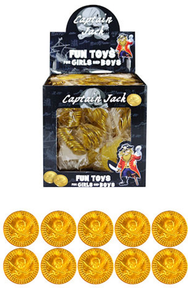 84 STUKS | 12-delige Piraten Geldstukken Sets in Traktatiebox (Traktatie / Uitdeelcadeautjes)